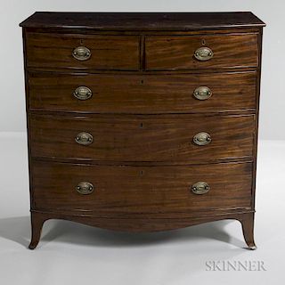 George III Mahogany Bow-front Chest