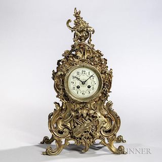 Louis XV-style Gilt-bronze Clock