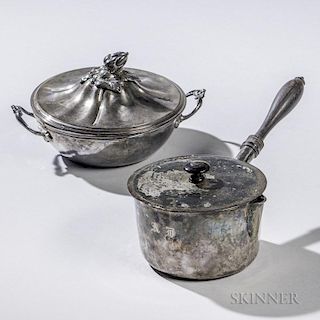 Two Pieces of French .950 Silver Tableware