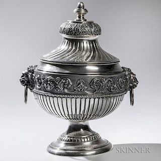 Italian Sterling Silver Covered Urn