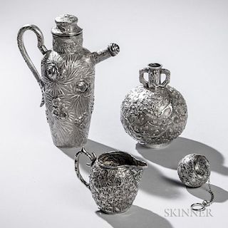 Four Pieces of Chinese Export Silver
