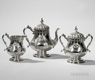 Three-piece Silver Tea Service