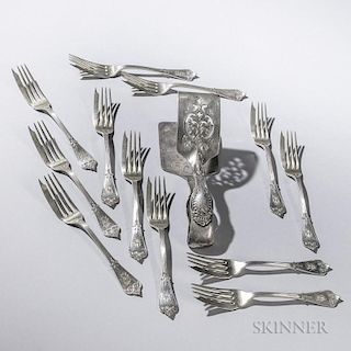 Thirteen Pieces of Tiffany & Co. Sterling Silver Flatware