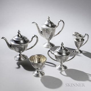 Five-piece Sterling Silver Tea and Coffee Service