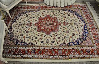Oriental area rug. 5'10" x 8' Provenance: Estate of Arthur C. Pinto, MD