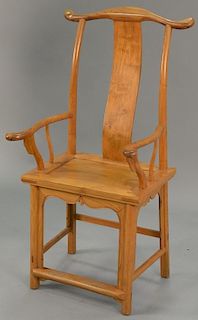 Chinese hard wood chair. total ht. 50in.