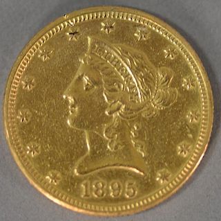 1895 Liberty $10 gold coin.