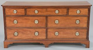 Ethan Allen mahogany chest (slight blemish on top right). ht. 36in., wd. 70in., dp. 20in.