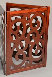 Wood three panel gate. ht. 34in., total lg. 78in.