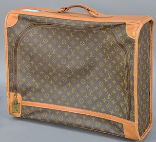 Vintage Louis Vuitton luggage suitcase. ht. 18in., wd. 23in., dp. 7 1/2in.