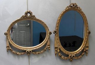 2 Antique and Finely Carved Giltwood Mirrors.