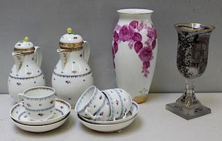 Lot Of Vienna Porcelain Togeher With An Etched