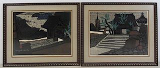 SAITO, Kiyoshi. Two Color Woodblock Prints.