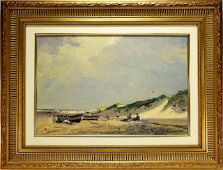 Roy Petley Impressionist Beach Scene Dune Painting