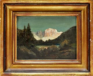 FINE Hudson River Miniature Painting of Yosemite