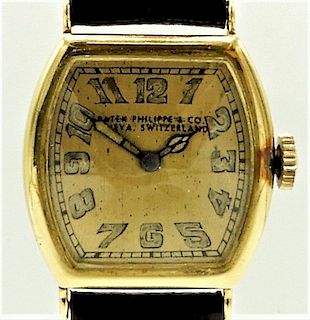 C.1928 Patek Philippe Art Deco 18K Wristwatch