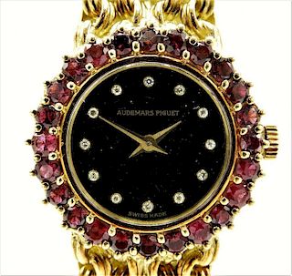 Audemar Piguet Diamond & Ruby Set Bracelet Watch