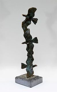 Irish Kylemore Abbey Bronze Sculpture of Birds