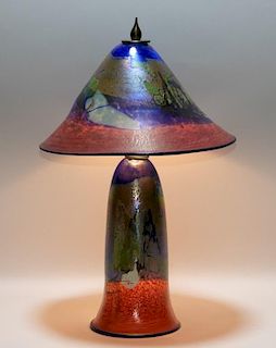Bruce Stowell Contemporary Art Glass Table Lamp