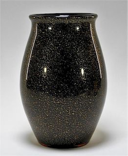 Italian Murano Amethyst Aventurine Art Glass Vase
