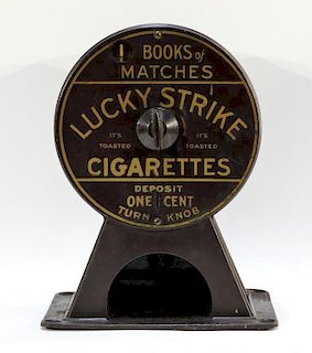 Lucky Strike Coin Op Match Book Dispenser
