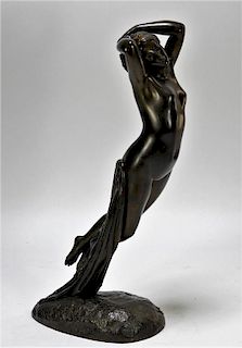19C. Bronze Nude Aft. Joseph Michel-Ange Pollet
