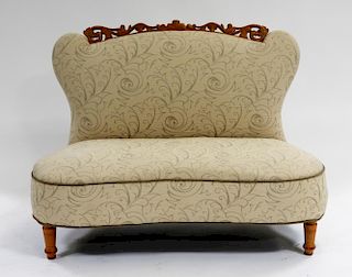 American Art Deco Style Upholstered Settee