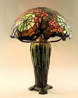 Century Studios Cobweb Bronze Mosaic Table Lamp