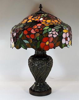 American Leaded Stained Glass Table Lamp