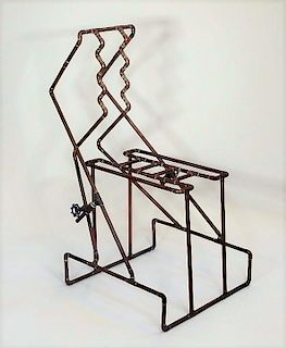 Jim Raglione Copper Pipe Chair Sculpture