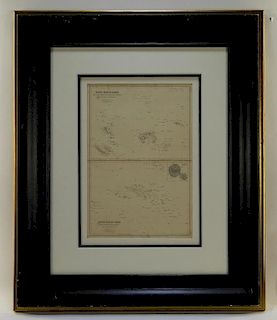 19C. Blackie & Son South Pacific Ocean Colored Map