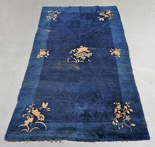 Chinese Republic Period Art Deco Floral Carpet