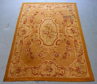 French Aubusson Floral Textile Carpet