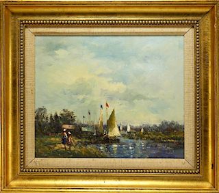 Donald Stockton-Smith River Landscape Painting