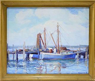 George A. Renouard Impressionist Nautical Painting