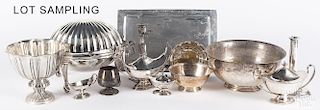 Large collection of silver plate.