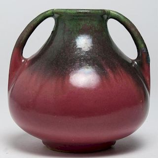 Fulper Pottery- Squat Twin-Handled Vase
