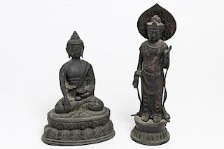 2 Bronze Sculptures of the Buddha
