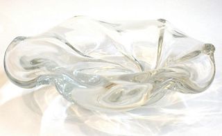Large Orrefors Swedish Colorless Crystal Bowl