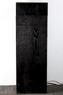 Square Black-Painted Lighting Display Column