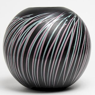 Signed JB- Large Studio Pottery Spherical Vase