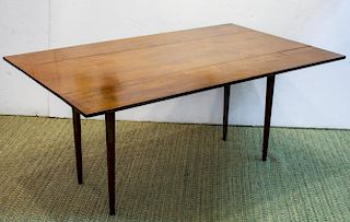Contemporary Stained Maple Drop-Leaf Table
