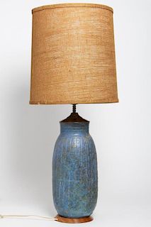 Mid-Century Modern Ceramic Vase Mounted as Lamp