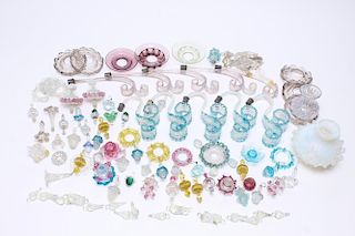 95 Assorted Murano Glass Chandelier Pieces