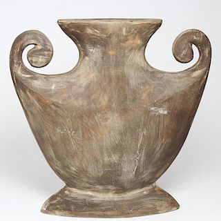 Cast Composite Urn-Form Floor Vase