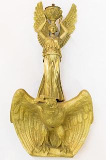 Jerome Wipff- Gilt Bronze Angel & Eagle Sconce