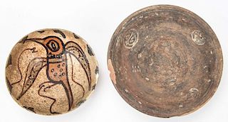 2 Nishapur Pottery Bowls, Persia, 10th/12th C.