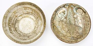 2 Kashan Lustre Pottery Bowls, Persia, 12th C.
