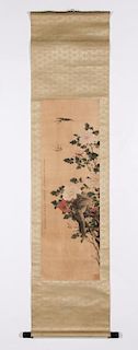Chinese Scroll Painting of Flowers