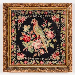 Framed and Dated 1895 Armenian Needlepoint
